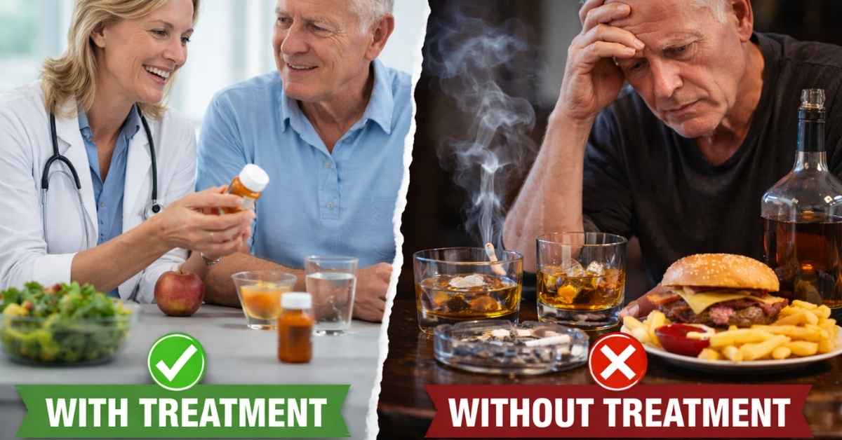 Life Expectancy With Treatment vs Without Treatment