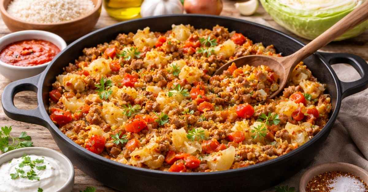 Unstuffed Cabbage Roll Skillet